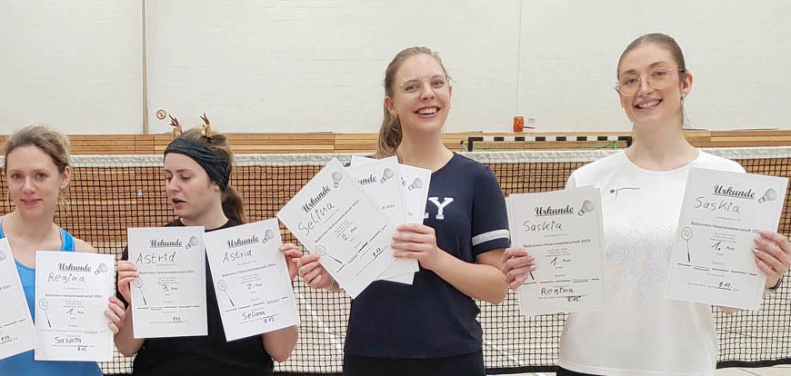 Siegerinnen Vereinsmeisterschaften Badminton 2024