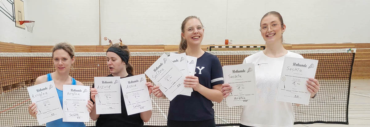 Siegerinnen Vereinsmeisterschaften Badminton 2024