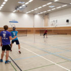 Nach dem Training kommt das freie Spiel Badminton