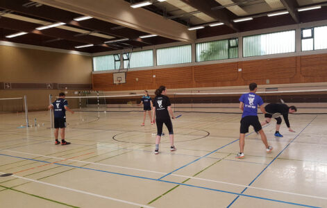 Lauftraining am Netz Badminton Trainingslager TV Jahn Wahn Simmerath